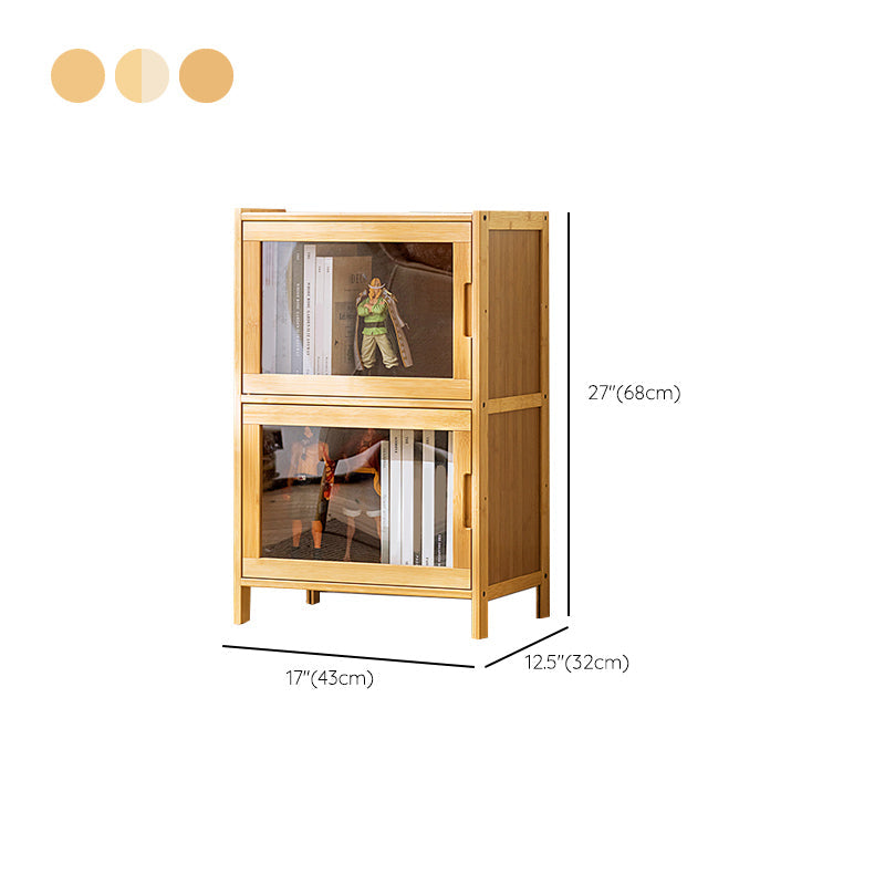 Contemporary Rectangle Storage Cabinet Natural Finish Accent Cabinet with Doors Clearhalo 'Cabinets & Chests' 'cabinets_chests' 'furn' 'furn_cabinets_chests' 'Furniture' 'Living Room Furniture' 6671840