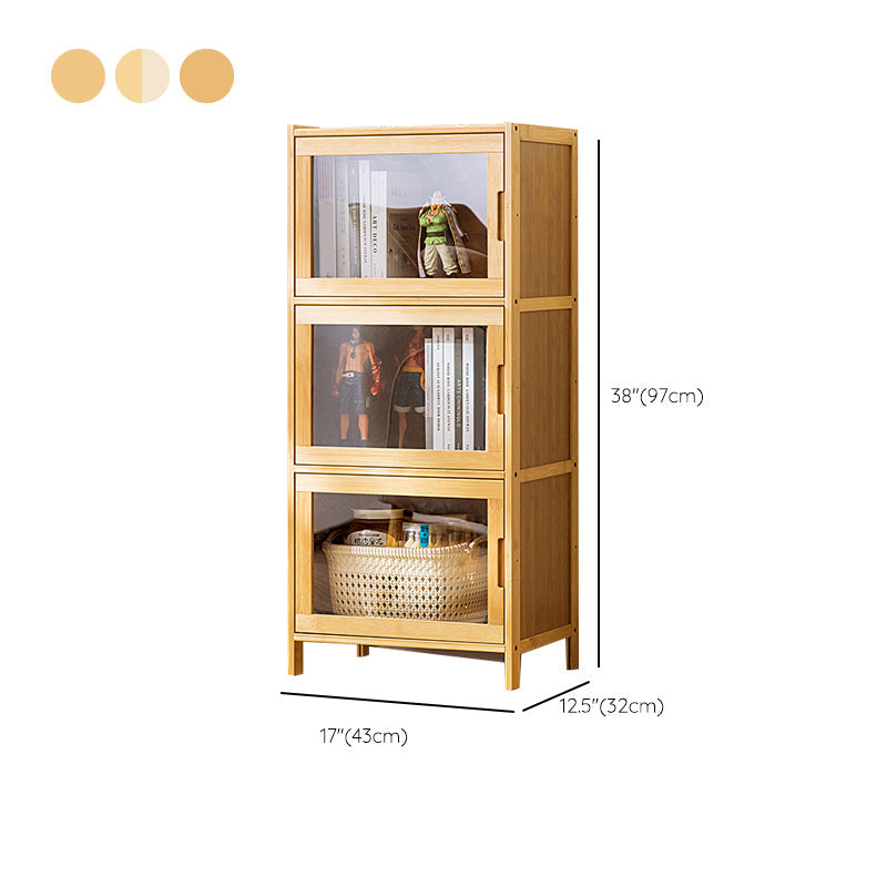 Contemporary Rectangle Storage Cabinet Natural Finish Accent Cabinet with Doors Clearhalo 'Cabinets & Chests' 'cabinets_chests' 'furn' 'furn_cabinets_chests' 'Furniture' 'Living Room Furniture' 6671841