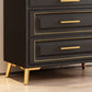 Contemporary Black Chest Glass Paned Accent Cabinet with Drawer Clearhalo 'Cabinets & Chests' 'cabinets_chests' 'furn' 'furn_cabinets_chests' 'Furniture' 'Living Room Furniture' 6671850