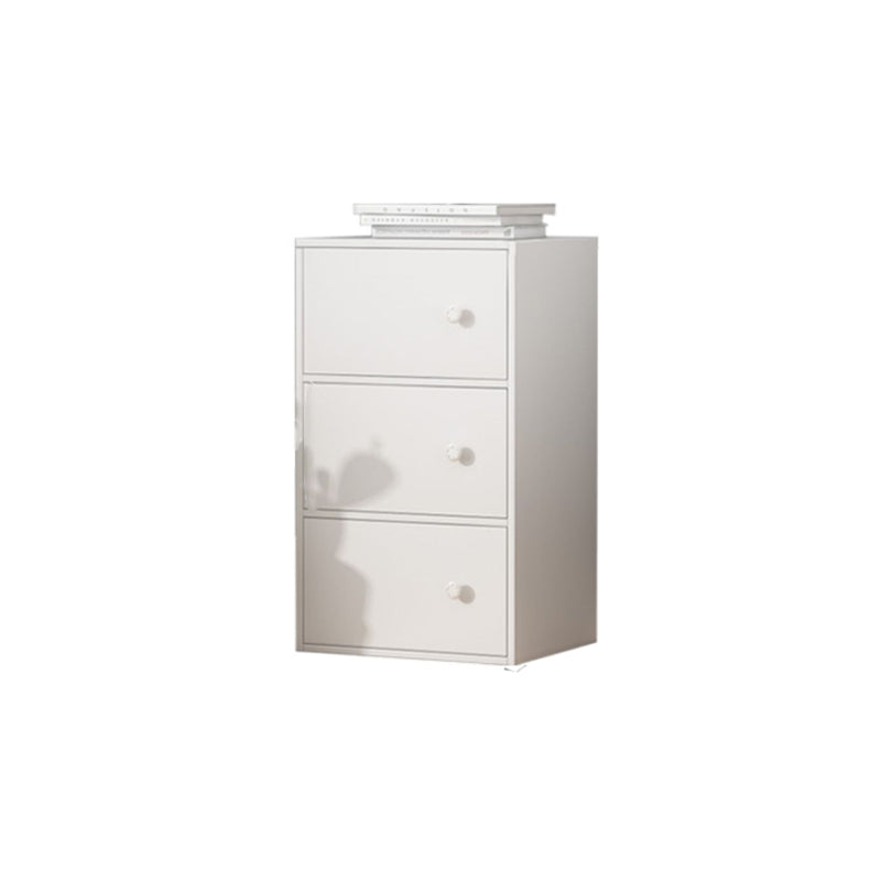 Contemporary Rectangle Storage Cabinet Manufactured Wood Accent Cabinet with Doors 15.7"L x 9.4"W x 30.3"H White Clearhalo 'Cabinets & Chests' 'cabinets_chests' 'furn' 'furn_cabinets_chests' 'Furniture' 'Living Room Furniture' 6671884