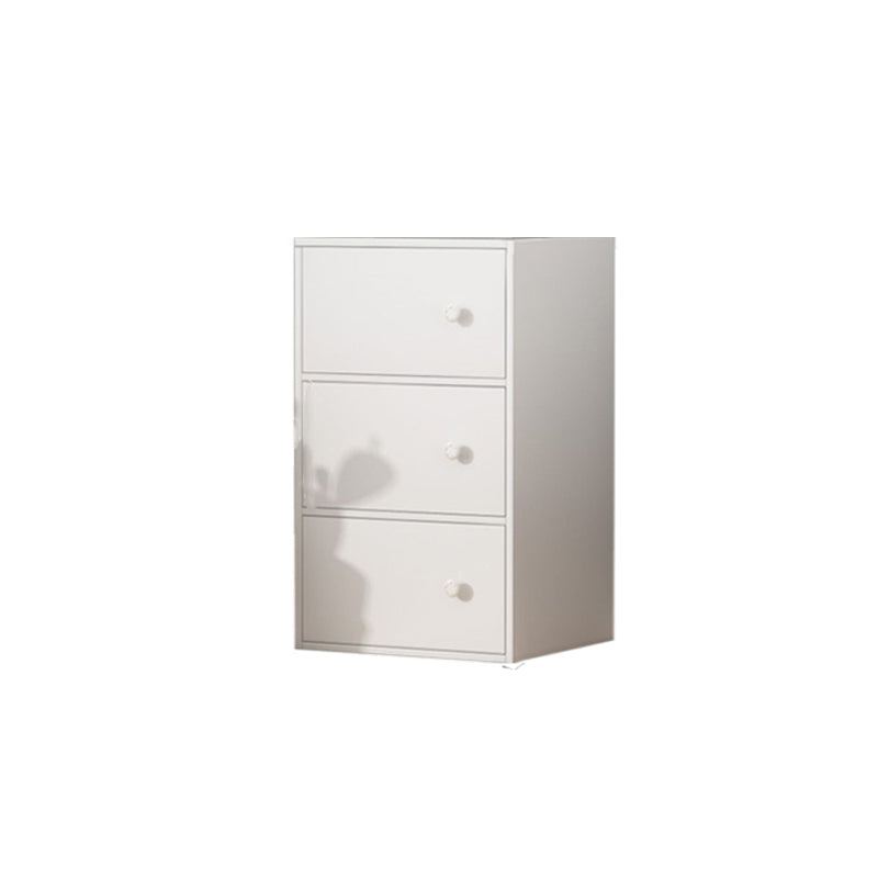 Contemporary Rectangle Storage Cabinet Manufactured Wood Accent Cabinet with Doors 15.7"L x 11.8"W x 30.3"H White Clearhalo 'Cabinets & Chests' 'cabinets_chests' 'furn' 'furn_cabinets_chests' 'Furniture' 'Living Room Furniture' 6671891