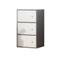 Contemporary Rectangle Storage Cabinet Manufactured Wood Accent Cabinet with Doors 15.7"L x 11.8"W x 30.3"H Gray-White Clearhalo 'Cabinets & Chests' 'cabinets_chests' 'furn' 'furn_cabinets_chests' 'Furniture' 'Living Room Furniture' 6671898