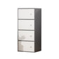 Contemporary Rectangle Storage Cabinet Manufactured Wood Accent Cabinet with Doors 16"L x 12"W x 40"H Gray-White Clearhalo 'Cabinets & Chests' 'cabinets_chests' 'furn' 'furn_cabinets_chests' 'Furniture' 'Living Room Furniture' 6671899