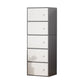 Contemporary Rectangle Storage Cabinet Manufactured Wood Accent Cabinet with Doors 16"L x 12"W x 50"H Gray-White Clearhalo 'Cabinets & Chests' 'cabinets_chests' 'furn' 'furn_cabinets_chests' 'Furniture' 'Living Room Furniture' 6671900