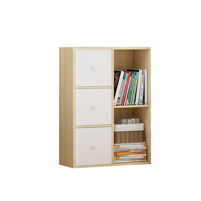 Contemporary Rectangle Storage Cabinet Manufactured Wood Accent Cabinet with Doors 19.7"L x 9.4"W x 31.5"H Natural White Clearhalo 'Cabinets & Chests' 'cabinets_chests' 'furn' 'furn_cabinets_chests' 'Furniture' 'Living Room Furniture' 6671906