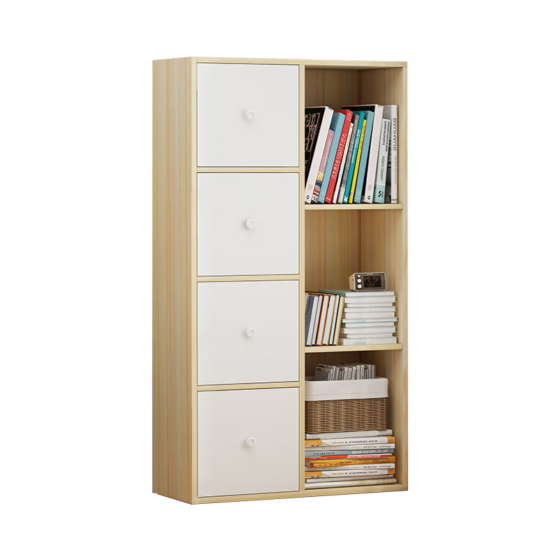 Contemporary Rectangle Storage Cabinet Manufactured Wood Accent Cabinet with Doors 19.7"L x 9.4"W x 41.7"H Natural White Clearhalo 'Cabinets & Chests' 'cabinets_chests' 'furn' 'furn_cabinets_chests' 'Furniture' 'Living Room Furniture' 6671908