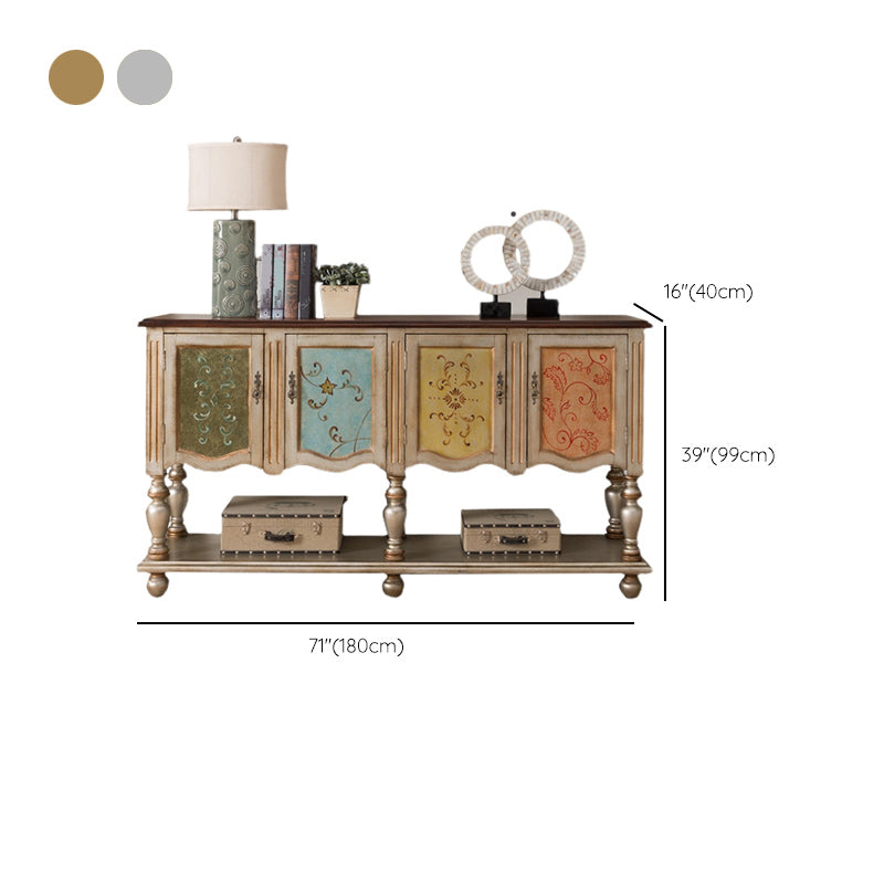 Industrial Solid Wood Storage Cabinet with Doors Chest with Shelves Clearhalo 'Cabinets & Chests' 'cabinets_chests' 'furn' 'furn_cabinets_chests' 'Furniture' 'Living Room Furniture' 6671929