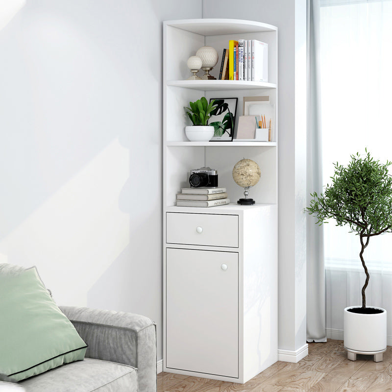 Contemporary 1 Door Accent Cabinet Corner Straight Legs Storage Cabinet White 1 Clearhalo 'Cabinets & Chests' 'cabinets_chests' 'furn' 'furn_cabinets_chests' 'Furniture' 'Living Room Furniture' 6671958