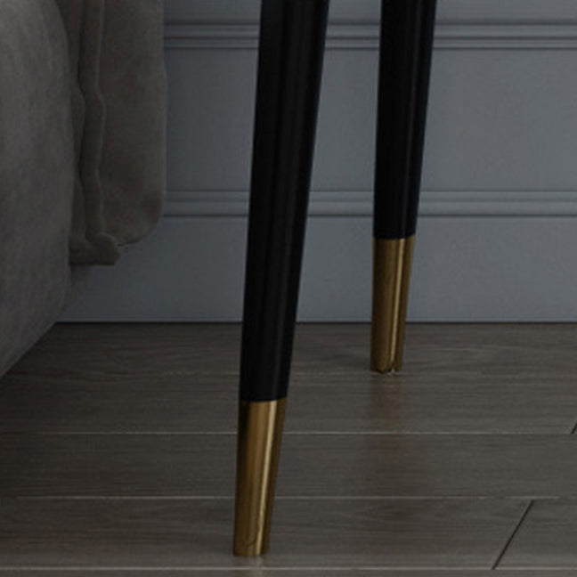 Glam houten framekrandtafel leisteen top ijdelheid met laden