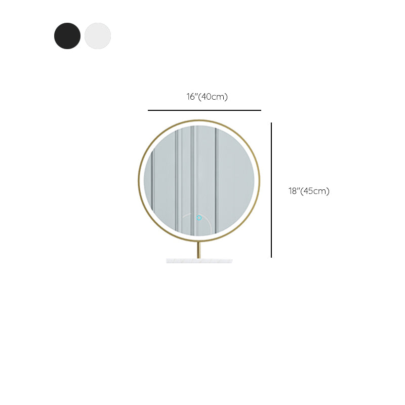 Glam houten framekrandtafel leisteen top ijdelheid met laden