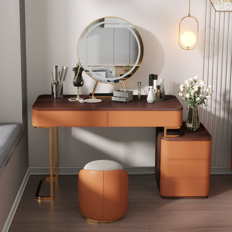 Glam da 17,72 "vanità di trucco in legno con 5 cassetti per la camera da letto