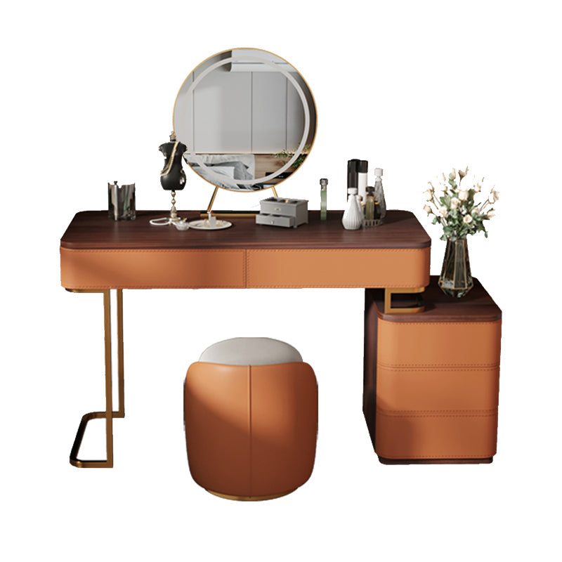 Glam da 17,72 "vanità di trucco in legno con 5 cassetti per la camera da letto