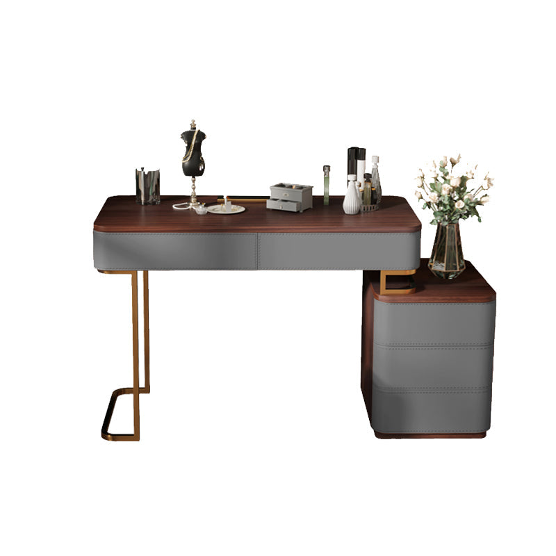 Glam da 17,72 "vanità di trucco in legno con 5 cassetti per la camera da letto