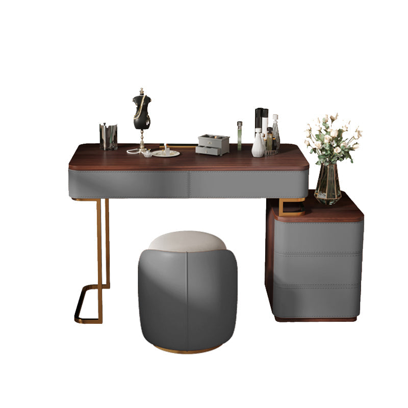 Glam da 17,72 "vanità di trucco in legno con 5 cassetti per la camera da letto