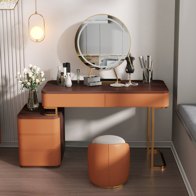 Glam da 17,72 "vanità di trucco in legno con 5 cassetti per la camera da letto