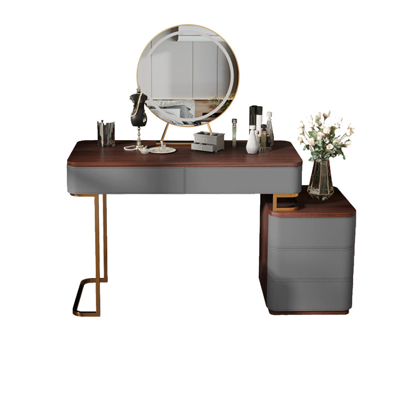 Glam da 17,72 "vanità di trucco in legno con 5 cassetti per la camera da letto