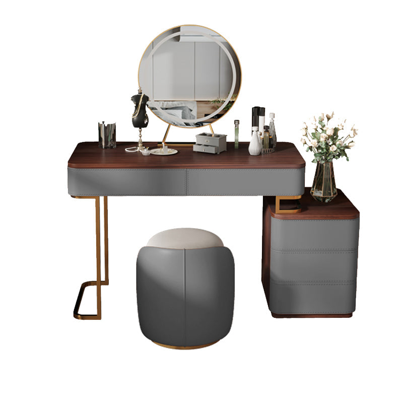 Glam da 17,72 "vanità di trucco in legno con 5 cassetti per la camera da letto