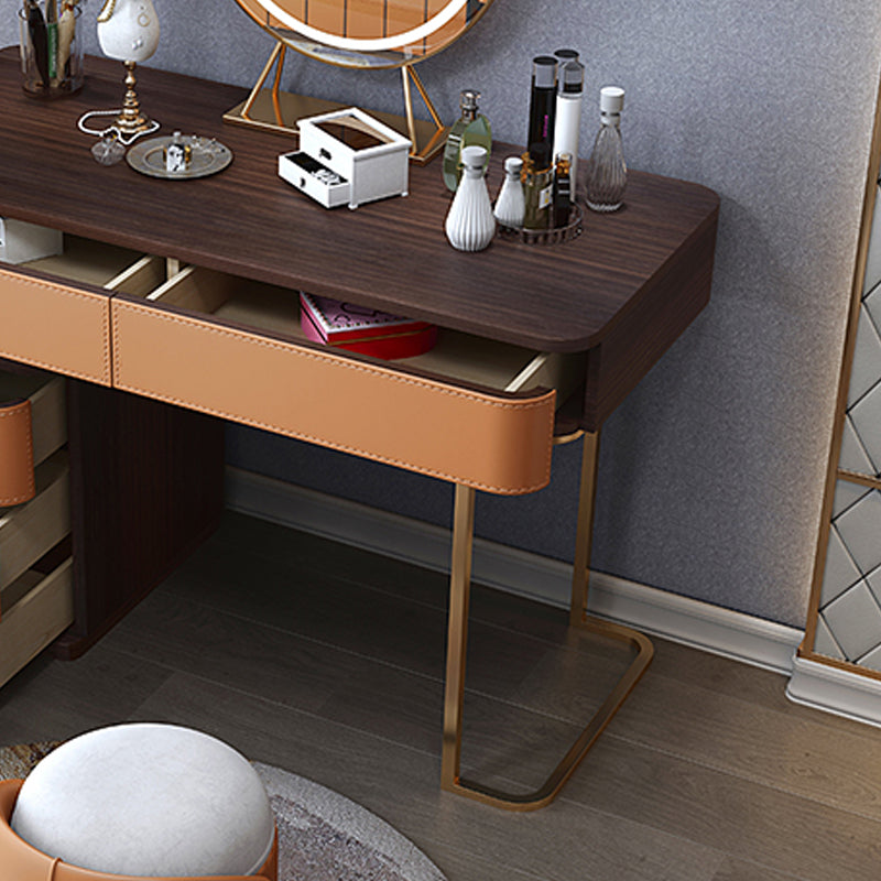 Glam da 17,72 "vanità di trucco in legno con 5 cassetti per la camera da letto