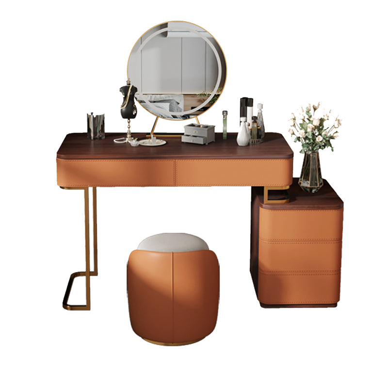 Glam da 17,72 "vanità di trucco in legno con 5 cassetti per la camera da letto