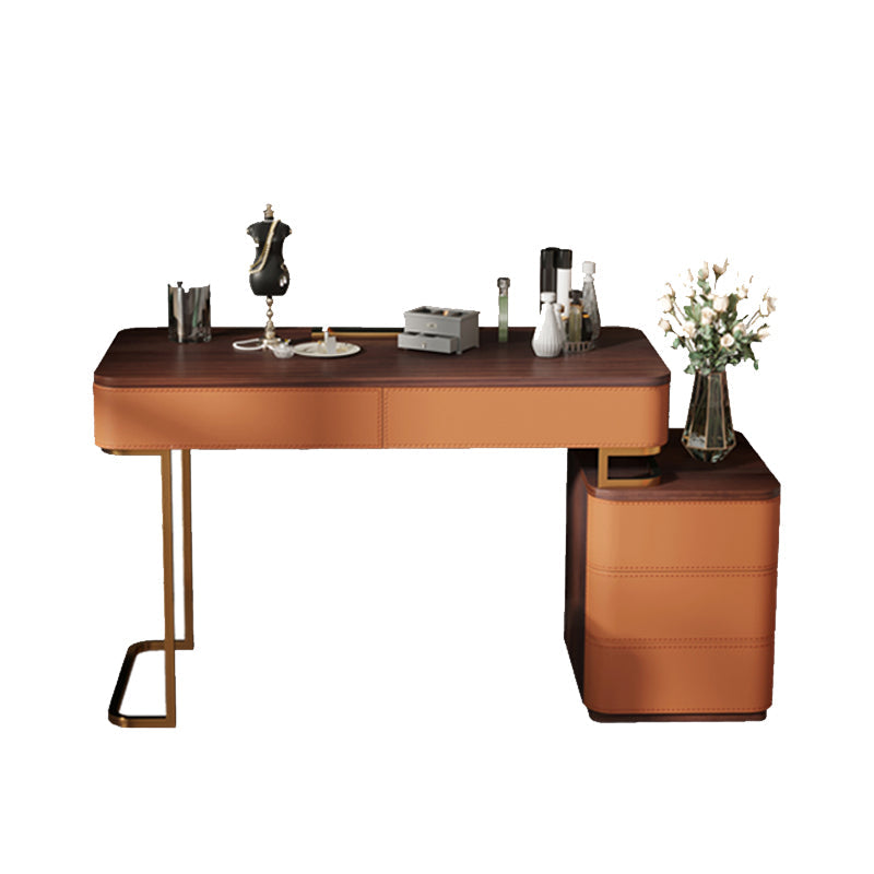 Glam da 17,72 "vanità di trucco in legno con 5 cassetti per la camera da letto