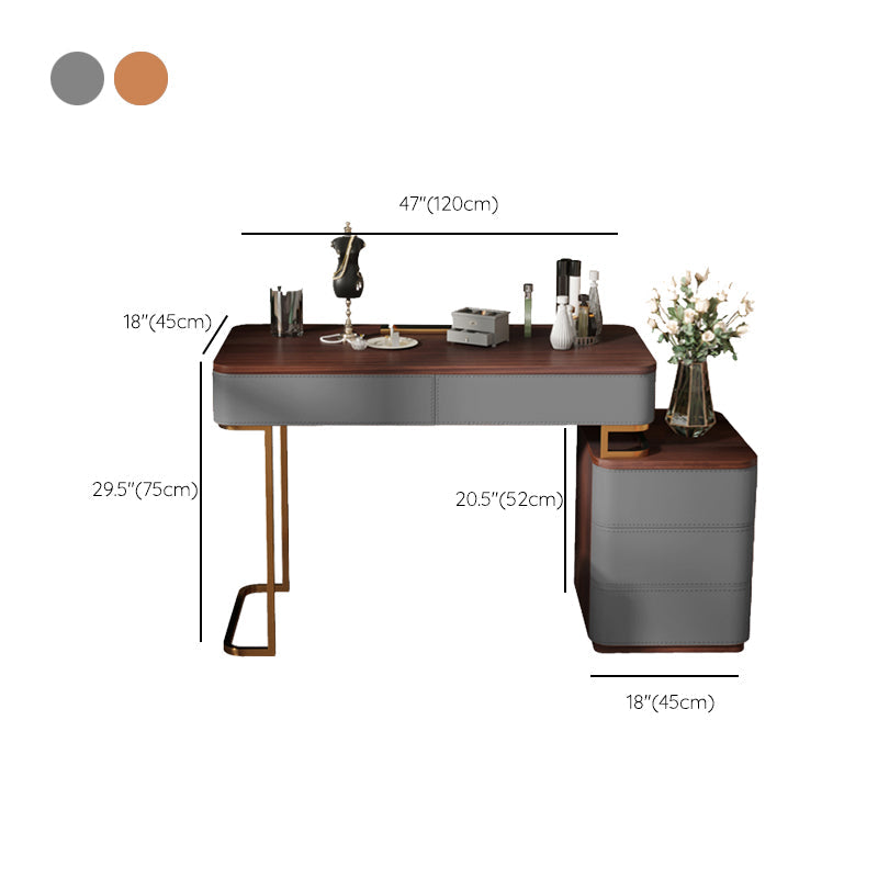 Glam da 17,72 "vanità di trucco in legno con 5 cassetti per la camera da letto