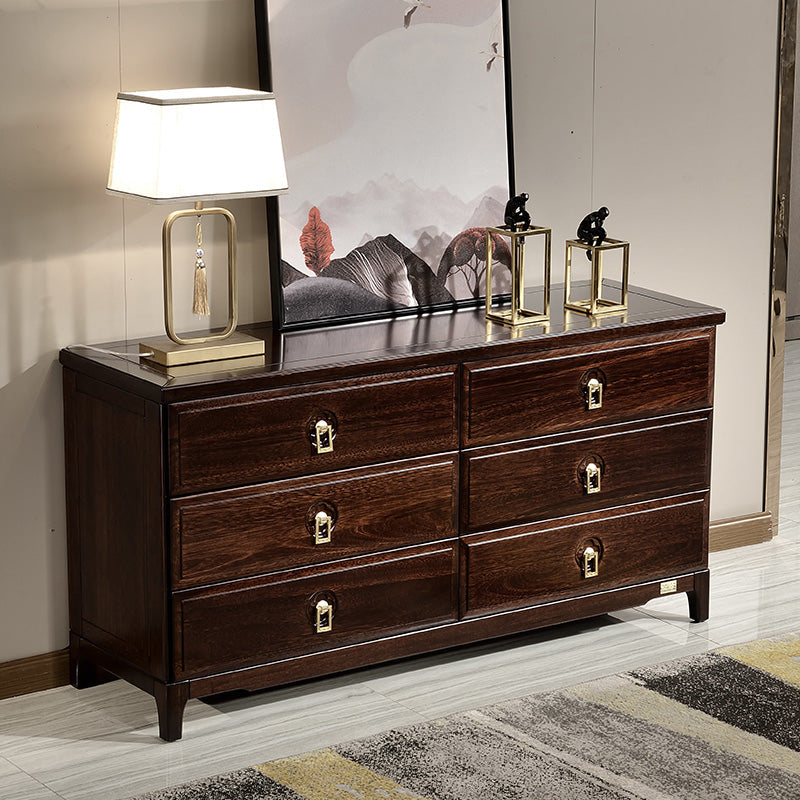 Mid-Century Modern Accent Chest Rectangle Brown Lacquered Wood Chest Clearhalo 'Cabinets & Chests' 'cabinets_chests' 'furn' 'furn_cabinets_chests' 'Furniture' 'Living Room Furniture' 6672061