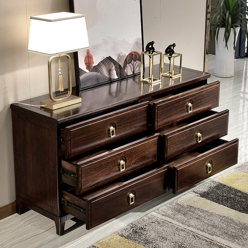 Mid-Century Modern Accent Chest Rectangle Brown Lacquered Wood Chest Clearhalo 'Cabinets & Chests' 'cabinets_chests' 'furn' 'furn_cabinets_chests' 'Furniture' 'Living Room Furniture' 6672062