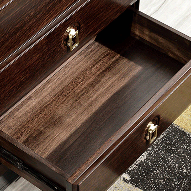 Mid-Century Modern Accent Chest Rectangle Brown Lacquered Wood Chest Clearhalo 'Cabinets & Chests' 'cabinets_chests' 'furn' 'furn_cabinets_chests' 'Furniture' 'Living Room Furniture' 6672064