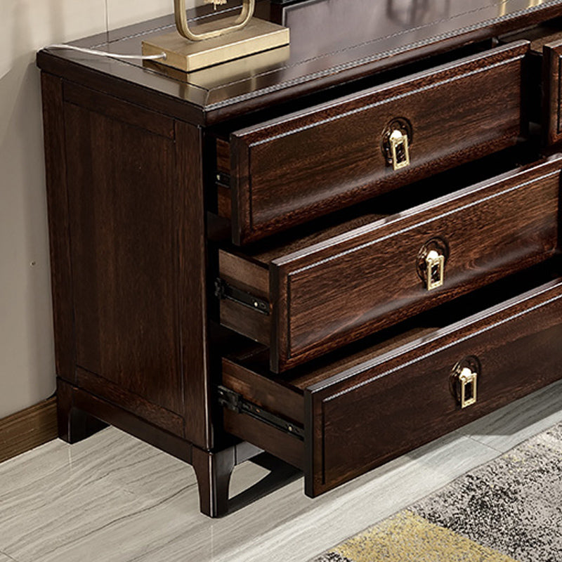 Mid-Century Modern Accent Chest Rectangle Brown Lacquered Wood Chest Clearhalo 'Cabinets & Chests' 'cabinets_chests' 'furn' 'furn_cabinets_chests' 'Furniture' 'Living Room Furniture' 6672065