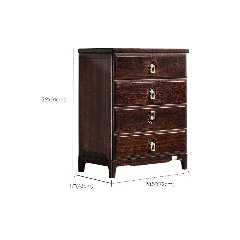 Mid-Century Modern Accent Chest Rectangle Brown Lacquered Wood Chest Clearhalo 'Cabinets & Chests' 'cabinets_chests' 'furn' 'furn_cabinets_chests' 'Furniture' 'Living Room Furniture' 6672071
