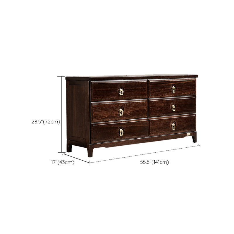 Mid-Century Modern Accent Chest Rectangle Brown Lacquered Wood Chest Clearhalo 'Cabinets & Chests' 'cabinets_chests' 'furn' 'furn_cabinets_chests' 'Furniture' 'Living Room Furniture' 6672073