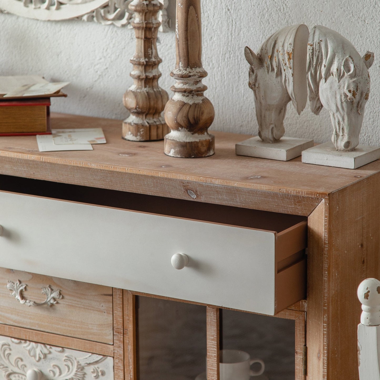 Industrial Espresso Accent Cabinet with Drawer Chest with Doors Clearhalo 'Cabinets & Chests' 'cabinets_chests' 'furn' 'furn_cabinets_chests' 'Furniture' 'Living Room Furniture' 6672083