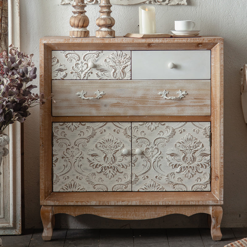 Industrial Espresso Accent Cabinet with Drawer Chest with Doors Clearhalo 'Cabinets & Chests' 'cabinets_chests' 'furn' 'furn_cabinets_chests' 'Furniture' 'Living Room Furniture' 6672086