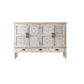 Industrial Rectangle Accent Cabinet Distressed Finish Fretwork Accent Cabinet 59"L x 14"W x 39"H Clearhalo 'Cabinets & Chests' 'cabinets_chests' 'furn' 'furn_cabinets_chests' 'Furniture' 'Living Room Furniture' 6672101