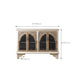 Industrial Wood Accent Cabinet Distressed Finish Fretwork Accent Cabinet Clearhalo 'Cabinets & Chests' 'cabinets_chests' 'furn' 'furn_cabinets_chests' 'Furniture' 'Living Room Furniture' 6672140