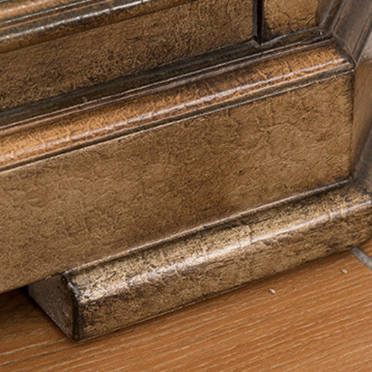 Industrial Corner Accent Cabinet Distressed Finish Fretwork Accent Cabinet Clearhalo 'Cabinets & Chests' 'cabinets_chests' 'furn' 'furn_cabinets_chests' 'Furniture' 'Living Room Furniture' 6672176