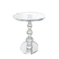 Plastic Round Side End Table Pedestal End Table for Living Room