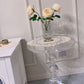 Plastic Round Side End Table Pedestal End Table for Living Room