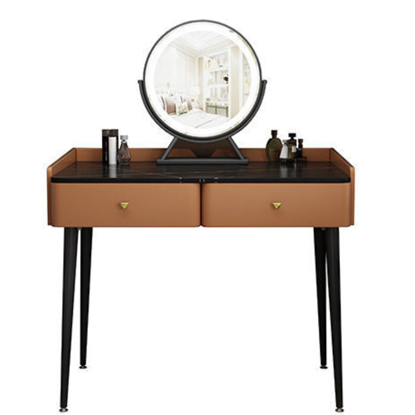 Vanity contemporaneo con cassetto Specchio a specchio in legno a letto Bedroommakeup Vanity Set