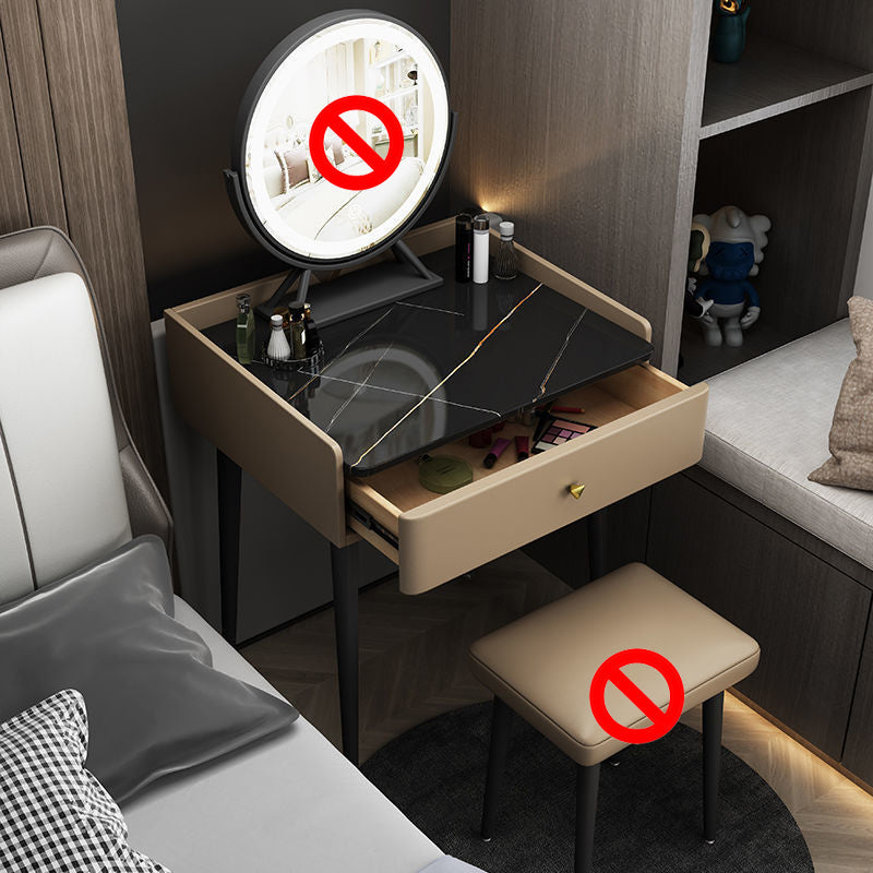 Vanity contemporaneo con cassetto Specchio a specchio in legno a letto Bedroommakeup Vanity Set