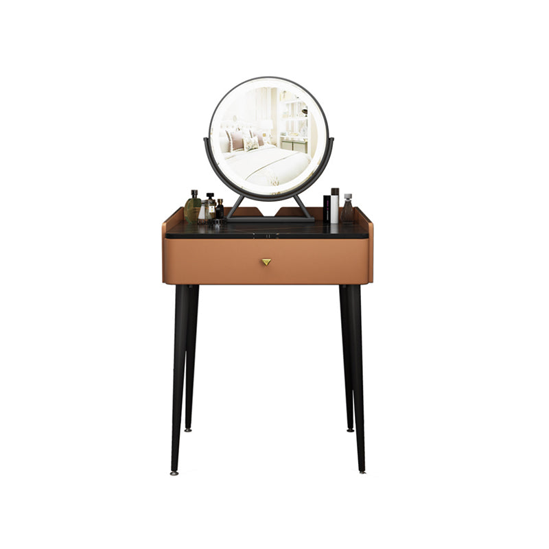 Vanity contemporaneo con cassetto Specchio a specchio in legno a letto Bedroommakeup Vanity Set