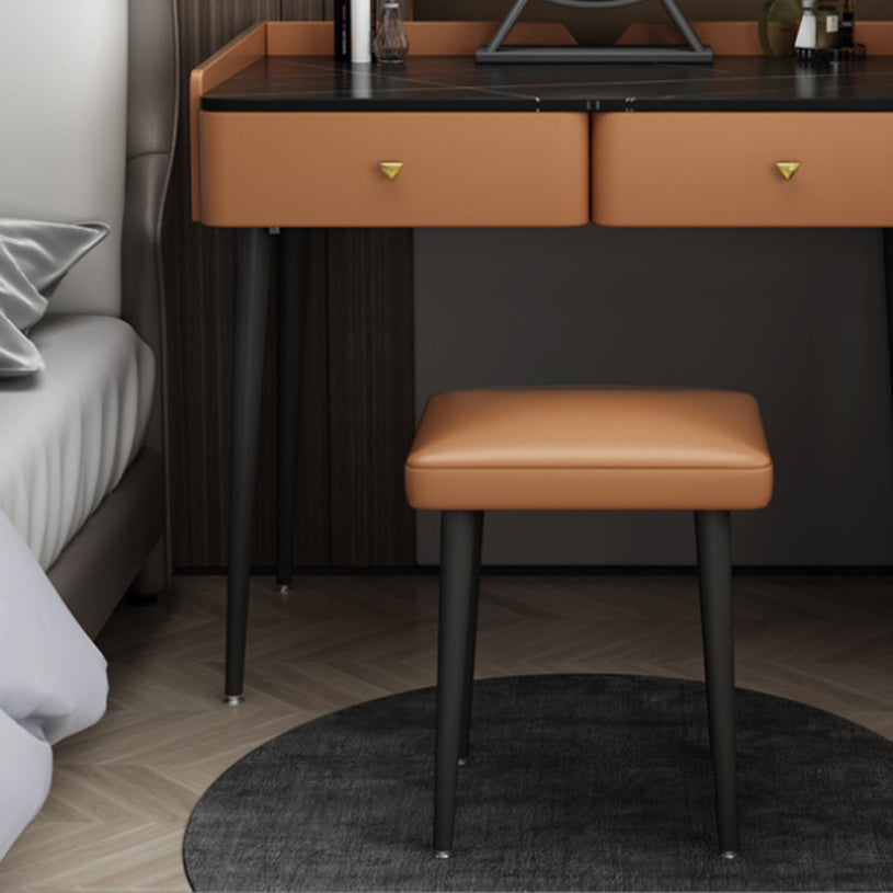 Vanity contemporaneo con cassetto Specchio a specchio in legno a letto Bedroommakeup Vanity Set