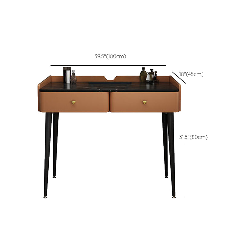 Vanity contemporaneo con cassetto Specchio a specchio in legno a letto Bedroommakeup Vanity Set