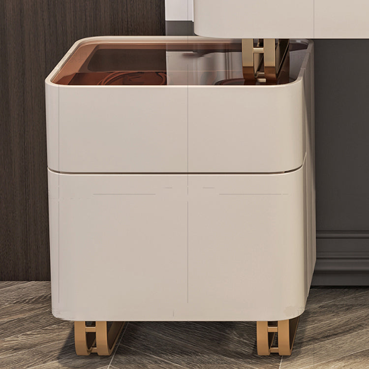 30.7" Height Makeup Table Solid Wood Vanity with Drawers Vanity Stool Clearhalo 'Bedroom Furniture' 'furn' 'furn_makeup_vanities' 'Furniture' 'Makeup Vanities' 'makeup_vanities' 6672383