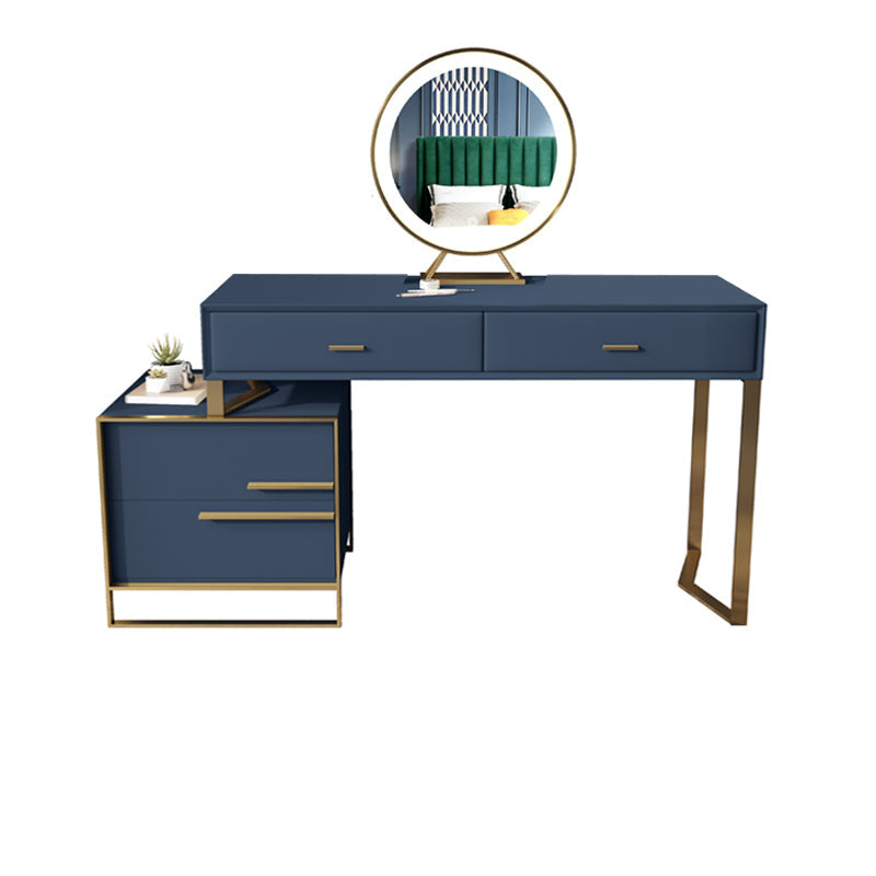 Set di vanità per campeggio con specchio blu per trucco glam