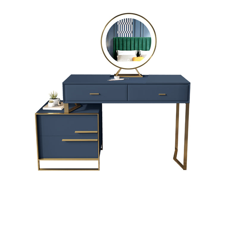 Set di vanità per campeggio con specchio blu per trucco glam