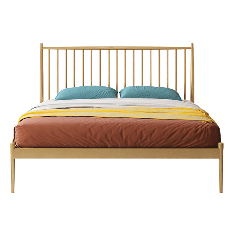 Glam Metal Slat Bed with Headboard Standard Bed with Metal Legs in Gold Clearhalo 'Bedroom Furniture' 'Beds' 'furn' 'furn_beds' 'Furniture' 6672612