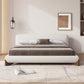 Contemporary Standard Bed with Rectangle Upholstered Headboard in White Lift Up Storage Bed & Mattress Clearhalo 'Bedroom Furniture' 'Beds' 'furn' 'furn_beds' 'Furniture' 6672712