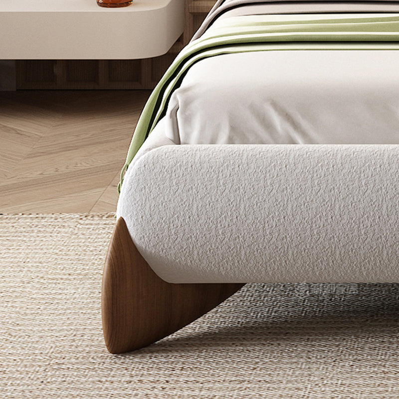 Contemporary Standard Bed with Rectangle Upholstered Headboard in White Clearhalo 'Bedroom Furniture' 'Beds' 'furn' 'furn_beds' 'Furniture' 6672719