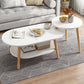 Table basse à quatre pieds en bois artificiel ou table d'appoint avec étagère